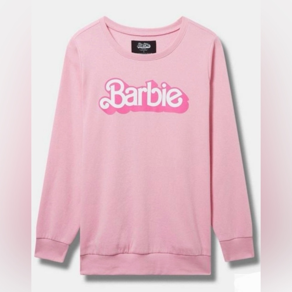 TORRID Barbie Pink Cozy Fleece Crew Sweatshirt!